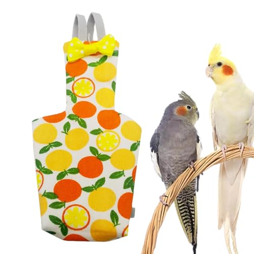 Vogelfluganzug - Baumwolldruckpapagei Windelwindel, Waschbarer wasserdichte Pee -Pad -Kleidung 14x7cm Verstellbares Seil Design | Cockatiels Brudel Lovebirds Sicha Mit Medium Accessoire von Vitsrisea