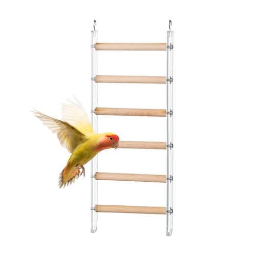 Vogelleiter - Käfigkletternbarch, Übungsleiter Für Vögel | Rotierende Haken -Papageienspielzeug Für Sittiche, Cockatoos, Lovebirds, Haustier -Vogel -Käfig -Zubehör von Vitsrisea