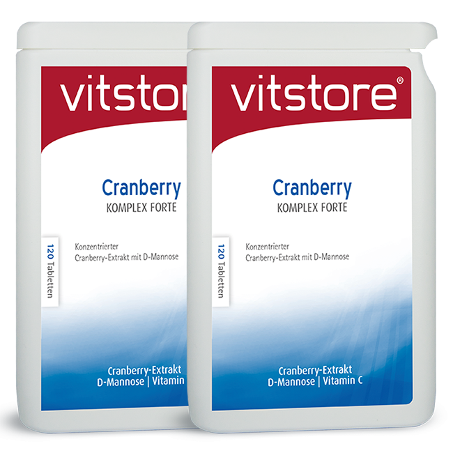 Kombination aus Kranbeere, Vitamin C und D-Mannose von Vitstore