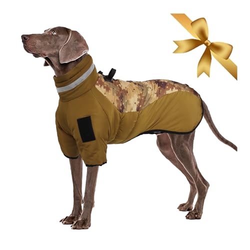 Wasserdichter Hundemantel Winterwarme Jacke, Winddichte Tierkleidung Hundejacke 2 Bein Hundesportweste Skianzug für mittelgroße Hunde mit Geschirrschnalle & Sicherheitsreflexstreifen, Tarnung 4XL Wasserdichter Hundemantel Winterwarme Jacke, Winddichte Tierkleidung Hundejacke 2 Bein Hundesportweste Skianzug für mittelgroße Hunde mit Geschirrschnalle & Sicherheitsreflexstreifen, Tarnung 4XL von Vivi Bear