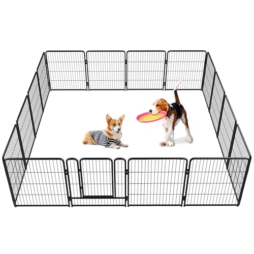 Vivicreate Hundegehege Welpenlaufstall Indoor Outdoor Metall Haustier Zaun Tragbar Faltbar Übungszwinger mit Tür für kleine große Hunde Katzen Corral para Perros Valla (schwarz, quadratische Oberseite Vivicreate Hundegehege Welpenlaufstall Indoor Outdoor Metall Haustier Zaun Tragbar Faltbar Übungszwinger mit Tür für kleine große Hunde Katzen Corral para Perros Valla (schwarz, quadratische Oberseite von Vivicreate