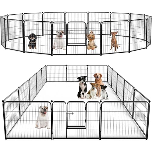 Vivicreate Hundegehege Welpenlaufstall Indoor Outdoor Metall Haustier Zaun Tragbar Faltbar Übungszwinger mit Tür für kleine große Hunde Katzen Corral para Perros Valla (schwarz, runde Oberseite, 8 Vivicreate Hundegehege Welpenlaufstall Indoor Outdoor Metall Haustier Zaun Tragbar Faltbar Übungszwinger mit Tür für kleine große Hunde Katzen Corral para Perros Valla (schwarz, runde Oberseite, 8 von Vivicreate