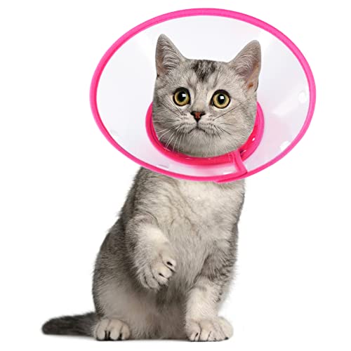 Vivifying Haustier Halskrause, Verstellbar von 14,4-20,3 cm Leichtgewicht Schutzkragen für Welpen, Kleine Hunde und Katzen (Pink-M) von Vivifying