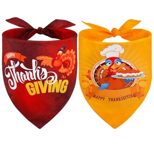 Vivifying Hundehalstuch, Thanksgiving, Größe XL, 2 Stück von Vivifying