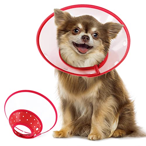 Vivifying Hundekegel für kleine Hunde, verstellbar, 20,3 - 24,6 cm, weich, leicht, elisabethanisches Halsband für kleine Hunde und große Katzen, um das Lecken von Wunden nach Operationen zu stoppen, von Vivifying