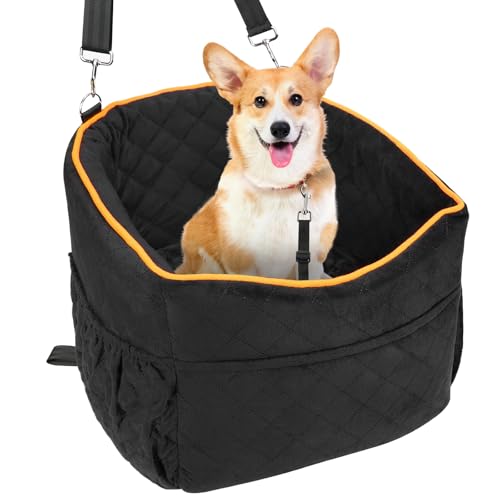 Vivifying Hundeautositz, Memory-Schaum, Hundebett für kleine Hunde unter 11kg, Abnehmbarer Hunde-Sitz, Auto-Hundesitz für Vorder- und Rücksitze, Höhenerhöht, mit Aufbewahrungstaschen (Schwarz) Vivifying Hundeautositz, Memory-Schaum, Hundebett für kleine Hunde unter 11kg, Abnehmbarer Hunde-Sitz, Auto-Hundesitz für Vorder- und Rücksitze, Höhenerhöht, mit Aufbewahrungstaschen (Schwarz) von Vivifying