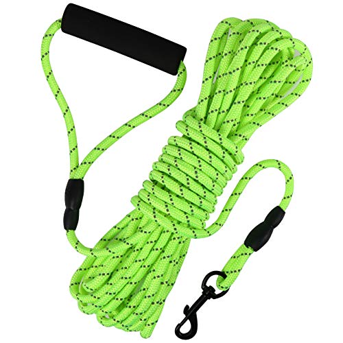 Vivifying Schleppleine 10M für Hunde, Reflektierende Schleppleine für Draußen und Hof, Schwimmende Schleppleine für Hunde für Camping, Wandern, Schwimmen und Strand (Grün) von Vivifying