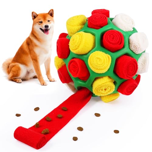 Vivifying Schnüffelball für Hunde, Schnüffelteppich für Hunde Gegen Langeweile und Geistige Anregung, Interaktives Hundespielzeug für Kleine Mittlere Hunde（Grün von Vivifying