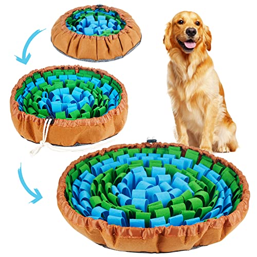 Vivifying Schnüffelmatte für Hunde, interaktive Schnüffelmatte für langsames Fressen und beschäftigt, verstellbares Hundespielzeug zur Anreicherung fördert Futtersuche und geistige Stimulation von Vivifying