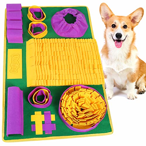 Vivifying Schnüffelmatte für Hunde, interaktives Hunde-Puzzle-Spielzeug für Langeweile und geistige Stimulation, Schnüffelmatte hilft kleinen Hunden und Katzen, langsames Fressen und beschäftigt zu von Vivifying