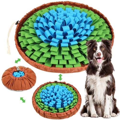 Vivifying Verstellbare Schnüffelmatte, Schnüffelmatte für kleine mittelgroße und große Hunde, interaktives Hundespielzeug für Hunde, langsames Fressen und geistige Stimulation (Blaugrün) von Vivifying