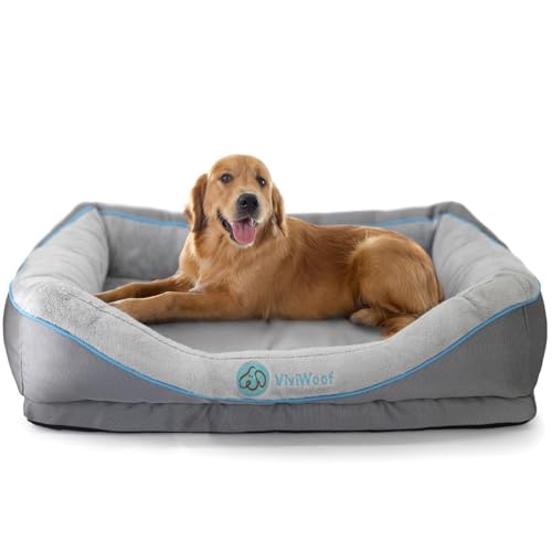 Viviwoof Orthopädisches Hundebett für große Hunde, wasserdichtes Hundesofa für große Hunde, Haustierstütz-Schaumstoffsofa mit abnehmbarem Bezug, rutschfester Unterseite und Futter Viviwoof Orthopädisches Hundebett für große Hunde, wasserdichtes Hundesofa für große Hunde, Haustierstütz-Schaumstoffsofa mit abnehmbarem Bezug, rutschfester Unterseite und Futter von Viviwoof