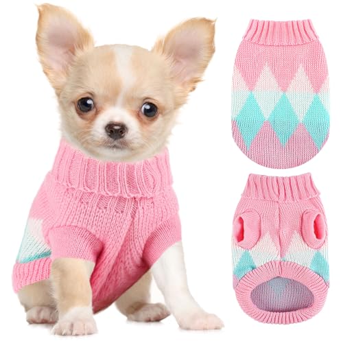 Pullover für kleine Hunde, Chihuahua, Yorkie, Teetasse, Dackel, Hundepullover für kleine Hunde, Mädchen, Herren, Herbst, Winter, Welpen, Katzen, Größe S Pullover für kleine Hunde, Chihuahua, Yorkie, Teetasse, Dackel, Hundepullover für kleine Hunde, Mädchen, Herren, Herbst, Winter, Welpen, Katzen, Größe S von Vixpyzz