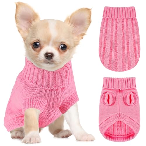 Pullover für kleine Hunde, Chihuahua, Yorkie, Teetasse, Dackel, Hundepullover für kleine Hunde, Mädchen, Herren, Herbst, Winter, Welpen, Katzen, Größe S Pullover für kleine Hunde, Chihuahua, Yorkie, Teetasse, Dackel, Hundepullover für kleine Hunde, Mädchen, Herren, Herbst, Winter, Welpen, Katzen, Größe S von Vixpyzz