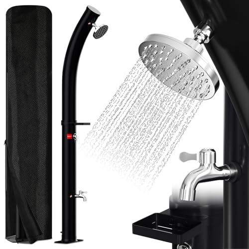 Vkechh 20L Solardusche | Curve | Einstellbar Regenduschkopf | Wasserhahn | Max. 60℃ | Ohne Stromanschluss | Mit Schutzhaube-Seifenkiste-Ablassschraube | Schwarz Vkechh 20L Solardusche | Curve | Einstellbar Regenduschkopf | Wasserhahn | Max. 60℃ | Ohne Stromanschluss | Mit Schutzhaube-Seifenkiste-Ablassschraube | Schwarz von Vkechh