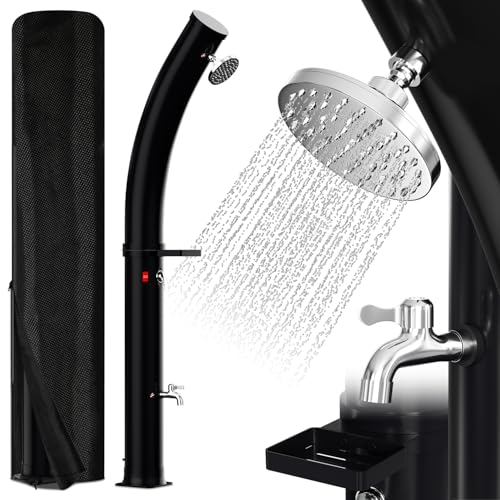 Vkechh 35L Solardusche | Curve | Einstellbar Regenduschkopf | Wasserhahn | Max. 60℃ | Ohne Stromanschluss | Mit Schutzhaube-Seifenkiste-Ablassschraube | Schwarz Vkechh 35L Solardusche | Curve | Einstellbar Regenduschkopf | Wasserhahn | Max. 60℃ | Ohne Stromanschluss | Mit Schutzhaube-Seifenkiste-Ablassschraube | Schwarz von Vkechh