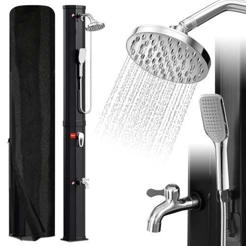 Vkechh 60L Solardusche | Einstellbar Regenduschkopf | Wasserhahn | handbrause | Max. 60℃ | Ohne Stromanschluss | Mit Schutzhaube-Ablassschraube | Schwarz Vkechh 60L Solardusche | Einstellbar Regenduschkopf | Wasserhahn | handbrause | Max. 60℃ | Ohne Stromanschluss | Mit Schutzhaube-Ablassschraube | Schwarz von Vkechh
