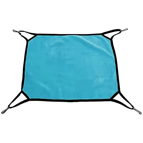 Vklopdsh Käfig-Hängematte mit wendbaren Seiten, Hängematte für Haustierkäfig, Hängemattenbett mit Aufhängung für Haustier/Kitty-Blau von Vklopdsh