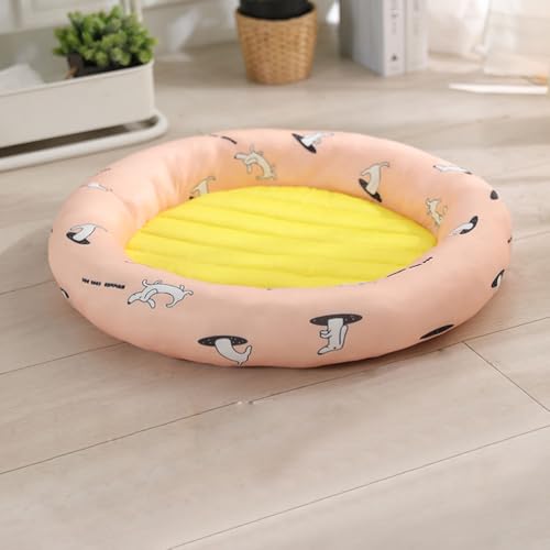 Vllcsla Hundebett 45cm Rundes Weich Kühlendes Hundebett für Sommer, Rutschfestes Haustierbett für Welpen, Beruhigendes Hundebett Super Doft Hundebetten und Couch für Katze und Hund Vllcsla Hundebett 45cm Rundes Weich Kühlendes Hundebett für Sommer, Rutschfestes Haustierbett für Welpen, Beruhigendes Hundebett Super Doft Hundebetten und Couch für Katze und Hund von Vllcsla