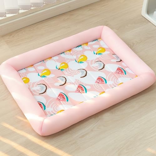 Vllcsla Hundebett Medium Waschbares Kühlendes Hundecouch für Sommer, Kaufestes Hundekissen mit Eingebauter Kühlmatte, S/M/L/XL Sommer Hundekühlbett Vllcsla Hundebett Medium Waschbares Kühlendes Hundecouch für Sommer, Kaufestes Hundekissen mit Eingebauter Kühlmatte, S/M/L/XL Sommer Hundekühlbett von Vllcsla