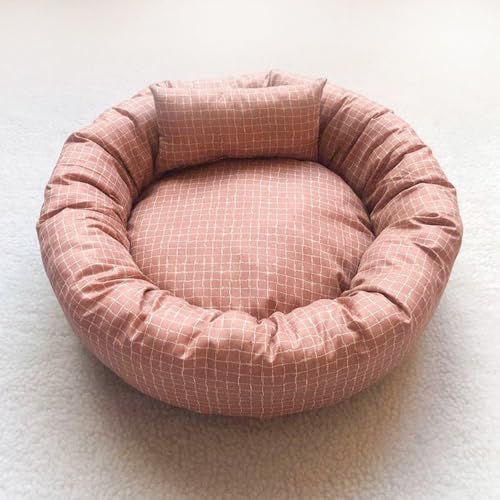 Vllcsla Kleines Hundebett für Welpen 45CM Rundes Donut-Hundebett, Waschbares Anti-Rutsch Haustierbett, Anti-Angst Hundebetten mit Kissenkissen, Anzug für alle Jahreszeiten Vllcsla Kleines Hundebett für Welpen 45CM Rundes Donut-Hundebett, Waschbares Anti-Rutsch Haustierbett, Anti-Angst Hundebetten mit Kissenkissen, Anzug für alle Jahreszeiten von Vllcsla