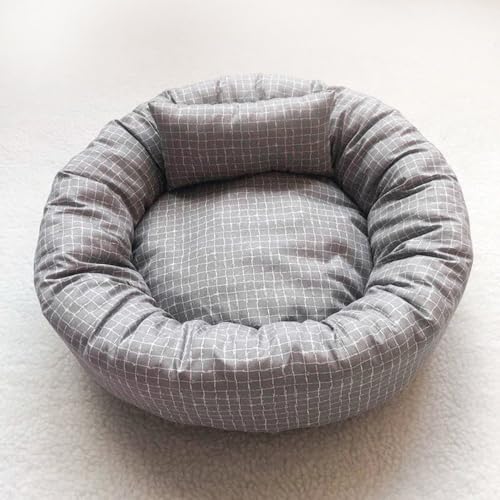 Vllcsla Kleines Hundebett für Welpen 45CM Rundes Donut-Hundebett, Waschbares Anti-Rutsch Haustierbett, Anti-Angst Hundebetten mit Kissenkissen, Anzug für alle Jahreszeiten Vllcsla Kleines Hundebett für Welpen 45CM Rundes Donut-Hundebett, Waschbares Anti-Rutsch Haustierbett, Anti-Angst Hundebetten mit Kissenkissen, Anzug für alle Jahreszeiten von Vllcsla