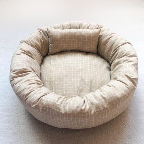 Vllcsla Kleines Hundebett für Welpen 45CM Rundes Donut-Hundebett, Waschbares Anti-Rutsch Haustierbett, Anti-Angst Hundebetten mit Kissenkissen, Anzug für alle Jahreszeiten Vllcsla Kleines Hundebett für Welpen 45CM Rundes Donut-Hundebett, Waschbares Anti-Rutsch Haustierbett, Anti-Angst Hundebetten mit Kissenkissen, Anzug für alle Jahreszeiten von Vllcsla
