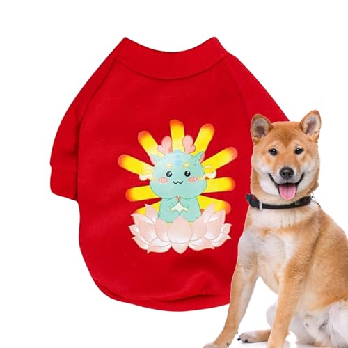 Haustier-Sweatshirt für kaltes Wetter, Thermo-Hundemantel mit Drachenmuster – Winterpullover für Hunde, Katzen, Kaninchen, Chinchilla für den täglichen Spaziergang Vllold von Vllold