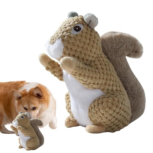 Vllold Eichhörnchen-Hundespielzeug mit Geräusch, weicher quietschender Plüsch, zahnender Hund, niedliches Eichhörnchen-Plüsch, niedliche Stofftiere, Kauspielzeug für Welpen, Spielzeit Vllold Eichhörnchen-Hundespielzeug mit Geräusch, weicher quietschender Plüsch, zahnender Hund, niedliches Eichhörnchen-Plüsch, niedliche Stofftiere, Kauspielzeug für Welpen, Spielzeit von Vllold