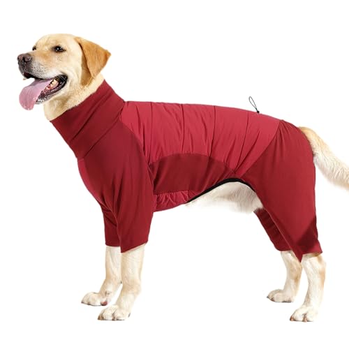 Vllold Hundekleidung für den Winter – kaltes Wetter, hoher Kragen, Kleidung für Welpen, verstellbares Winter-Outfit für mittelgroße und große Hunde, Spaziergänge, Camping, Wandern, Outdoor-Aktivitäten von Vllold