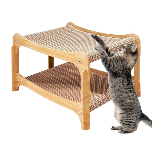 Vllold Kratzbett für Katzen, solide, doppellagige Kätzchen-Kratzpads – Haustierzubehör, interaktives Katzenkratzer-Liegekissen für kleine, große, mittelgroße Kätzchen, Übungen, Spielen von Vllold