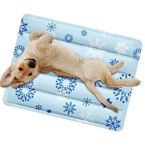 Vllold Kühlmatte für Haustiere, Schlafkühlmatte für Hunde, weiches, wiederverwendbares Bodenkissen, bei heißem Wetter, waschbare Lösung für kleine, mittelgroße und große Tiere, für drinnen und draußen Vllold Kühlmatte für Haustiere, Schlafkühlmatte für Hunde, weiches, wiederverwendbares Bodenkissen, bei heißem Wetter, waschbare Lösung für kleine, mittelgroße und große Tiere, für drinnen und draußen von Vllold