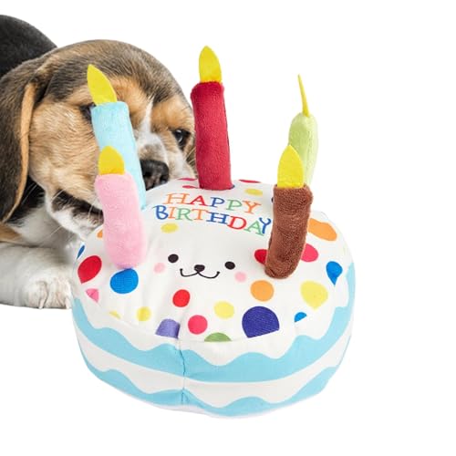Vllold Pet Plush Sound Toy | Birthday Cake Shape Dog Tething Toys - Interactive Toys for Small and Medium Dogs, Dog Enrichment Toys Vllold Pet Plush Sound Toy | Birthday Cake Shape Dog Tething Toys - Interactive Toys for Small and Medium Dogs, Dog Enrichment Toys von Vllold