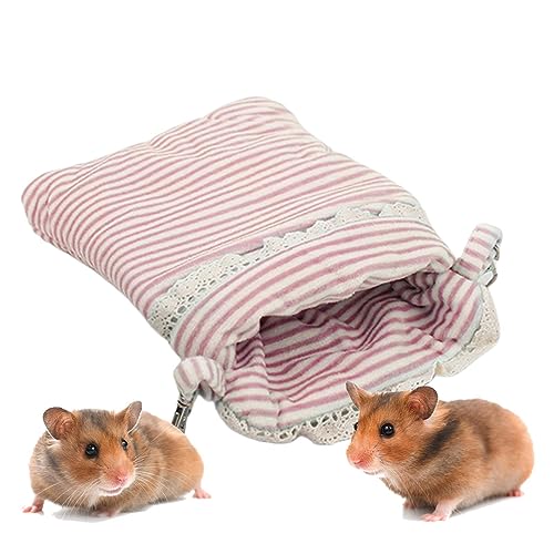 Vllold Plüsch-Hamster-Schlafsack | Plüsch-Schlafnest für Haustiere, warmer kleiner Haustier-Schlafsack, Käfig-Nestbett, weiche, warme Hausschuhe, Meerschweinchenhaus für Hamster, Igel von Vllold