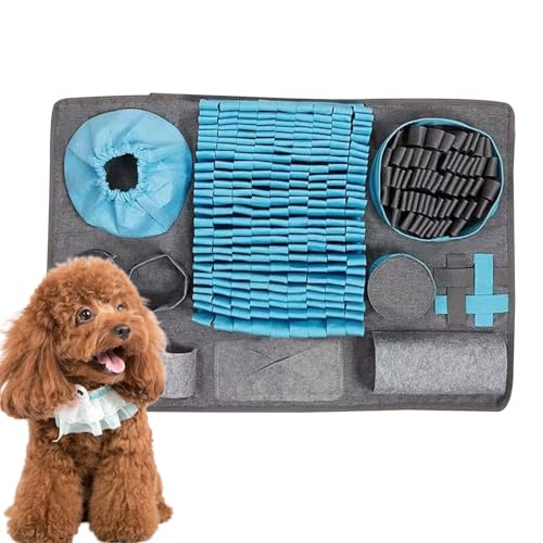 Vllold Schnüffelmatte für Hunde – Puzzle-Spielzeug, Welpen-Schnüffel-Pad | sensorisches Stimulationspad für große Rassen, Welpen, Katzen, Langeweile, Unterhaltung, Spielen drinnen und Zuhause von Vllold