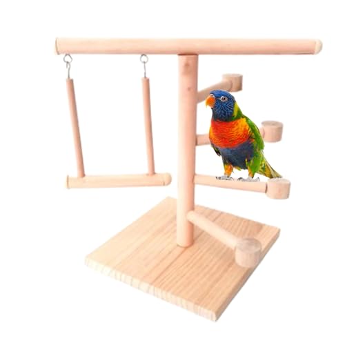 Vllold -Sitzstange - Sicheres Papageienspielzeug Holzsittich Spielplatz - Multifunktionale Sitzstange, natürliches Vogelspielzeug für Anfänger, Heimanwender, Geschäftsanwender von Vllold