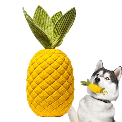 Vllold Tough Chewer Hundespielzeug Ananas – Lebensmittelqualität Naturkautschuk Ananas Kauspielzeug quietschend – Zahnreinigung und Trainingsspielzeug für Welpen, kleine, mittelgroße Haustiere Vllold Tough Chewer Hundespielzeug Ananas – Lebensmittelqualität Naturkautschuk Ananas Kauspielzeug quietschend – Zahnreinigung und Trainingsspielzeug für Welpen, kleine, mittelgroße Haustiere von Vllold