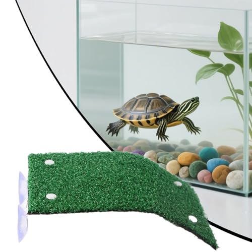Schildkröten-Docks zum Korben, Schildkröten-Tank-Sonnenbereich, Schildkröten-Kletterrampe für Tank, Reptilienrampe, Simulation, Gras, Ruheland, Wohnzimmer von Vmiorzq