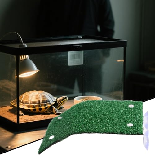 Schildkröten-Docks zum Korben, Schildkröten-Tank-Sonnenbereich, Schildkröten-Kletterrampe für Tank, Reptilienrampe, Simulation, Gras, Ruheland, Wohnzimmer von Vmiorzq
