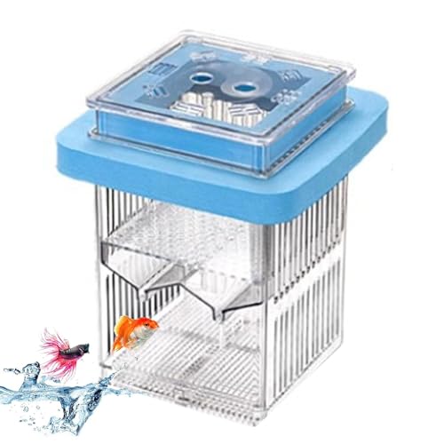 Vmiorzq Fischbrutkasten – schwimmende Guppy-Zuchtbox für kleine Fische, Aquatic Life Hatchery Inkubator Tank transparente Trennwand von Vmiorzq