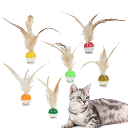 Vmiorzq Fruit Design Katzenball, Katzenball Spielzeug, Bälle Spielzeug für Katzen, 6 Stück, lustige Kätzchen-Aktivität zum Spielen, Hüpfen, Necken, Apportieren, für den Innenbereich, Überwurf von Vmiorzq