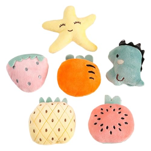 Vmiorzq Hedgehog behandelt und Spielzeug, Hedgehog Treat Toy, 6X Plüsch Pet Hedgehog Interaktives Spielzeug, Schöner winziger Hamster Kaninchen beißt Tier interaktiv für Mäusekätzchen von Vmiorzq