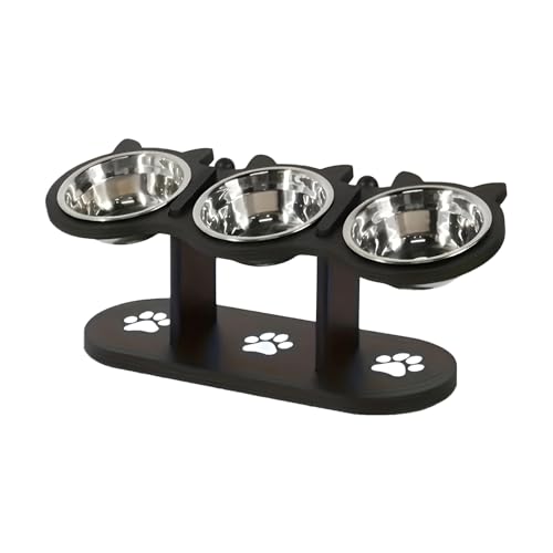 Vmiorzq Hundeschalen Mit Ständer, Höhenverstellbare Futternapf-Station Mit Neigungsfunktion, rutschfeste Schräge Wasserschüssel Mit 3 Edelstahlschalen, Höhenverstellbarer Futternapf Für Katzen Und Vmiorzq Hundeschalen Mit Ständer, Höhenverstellbare Futternapf-Station Mit Neigungsfunktion, rutschfeste Schräge Wasserschüssel Mit 3 Edelstahlschalen, Höhenverstellbarer Futternapf Für Katzen Und von Vmiorzq