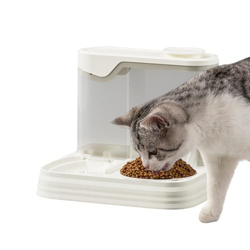 Vmiorzq Katzenfutterautomat Mit Integriertem Wasserspender,Automatische Trinkwasserspender Für Hunde | Großvolumiger Fressnapf Für Wohnungskatzen Und Welpen Vmiorzq Katzenfutterautomat Mit Integriertem Wasserspender,Automatische Trinkwasserspender Für Hunde | Großvolumiger Fressnapf Für Wohnungskatzen Und Welpen von Vmiorzq