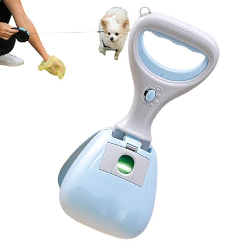Vmiorzq Kotschaufel für Hunde | Tragbarer Hundekotgreifer – Greifer zum Aufheben von Hundekot – integrierte Aufbewahrungstasche, Katzenstreu Picker mit ergonomischem Griff für Reisen im Freien von Vmiorzq