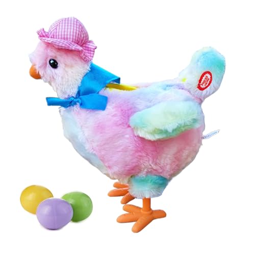 Vmiorzq Plush Hundespielzeug | Huhn Legt Ei Elektrisches Plüschspielzeug Für Hunde - Lustiger Futterautomat Mit Geräuschen Gegen Langeweile & Angstabbau Hundezubehör von Vmiorzq