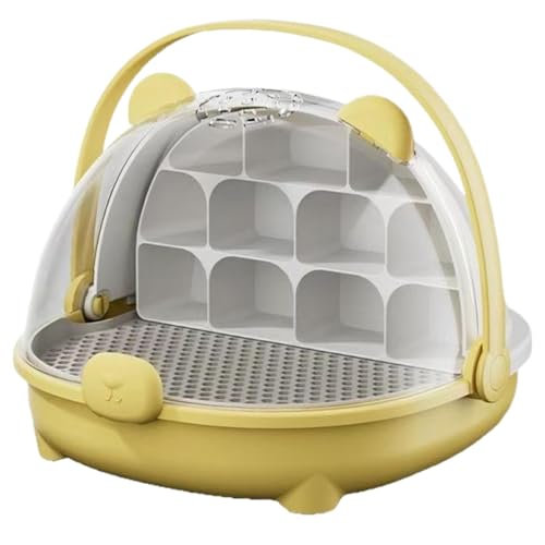 Vmiorzq Seidenraudertransportbehälter, Reptilien -Fütterungsbox, Transparenter Fütterungsbox -Transportbehälter mit Griff, Gehege Pet House Beobachten Sie Lebensraumkäfig für Schildkröten und Spinnen von Vmiorzq