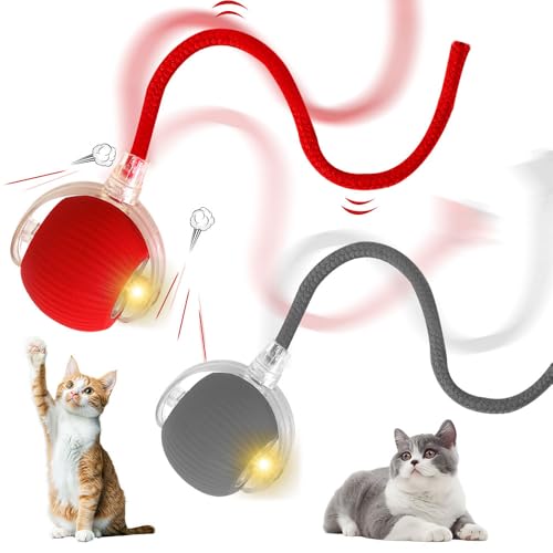 Vmxlso Chewie Viraler Rollball, interaktiver Katzenball mit Schwanz, wiederaufladbarer interaktiver Katzenspielzeugball, 360° Chase Mate Katzenspielzeug, interaktiver Rollball für große kleine Katzen, Vmxlso Chewie Viraler Rollball, interaktiver Katzenball mit Schwanz, wiederaufladbarer interaktiver Katzenspielzeugball, 360° Chase Mate Katzenspielzeug, interaktiver Rollball für große kleine Katzen, von Vmxlso