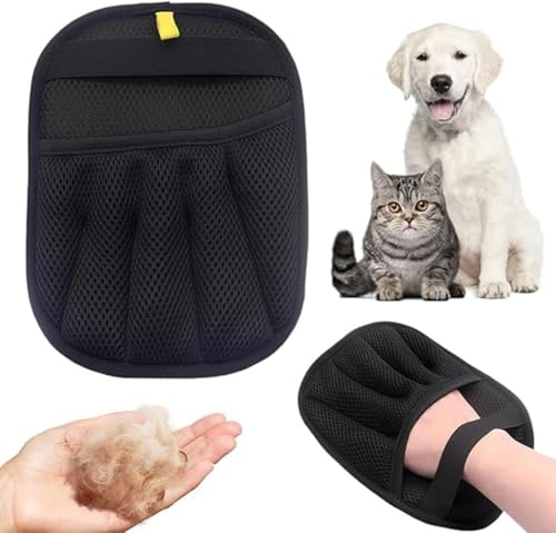 Vnnigmn Tierhaarentfernungshandschuhe, wiederverwendbar, doppelseitige Fellpflege-Handschuhe, statische Entfernungshandschuhe zum Waschen, Enthaaren (2 Stück) von Vnnigmn