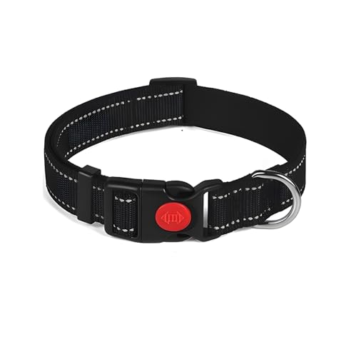Vnvnvnv 360° Reflektierendes Hundehalsband mit Sicherheitsverschluss Schnalle & Neoprenpolsterung - Verstellbares Haustierhalsband für Welpen Kleine Mittlere Große Hunde (Schwarz, M) Vnvnvnv 360° Reflektierendes Hundehalsband mit Sicherheitsverschluss Schnalle & Neoprenpolsterung - Verstellbares Haustierhalsband für Welpen Kleine Mittlere Große Hunde (Schwarz, M) von Vnvnvnv